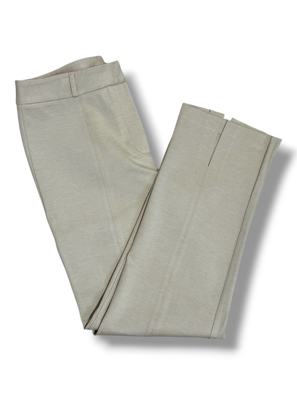 J. McLaughlin Deanne Split Front Hem Women's Pants Size 6 Khaki Office Preppy
